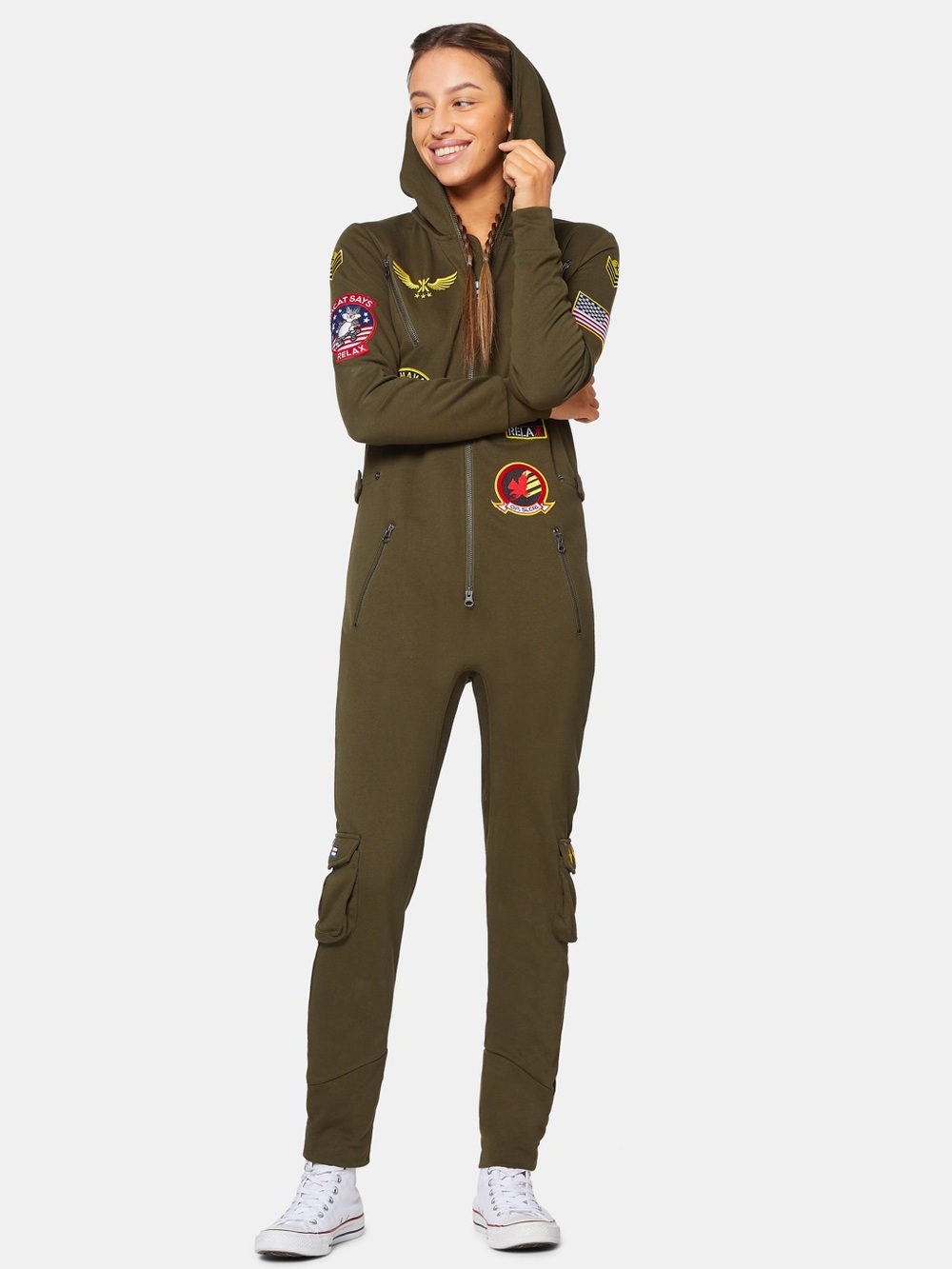 Onepiece Aviator Onesie Jumpsuit – Green (Size XXS) unisex